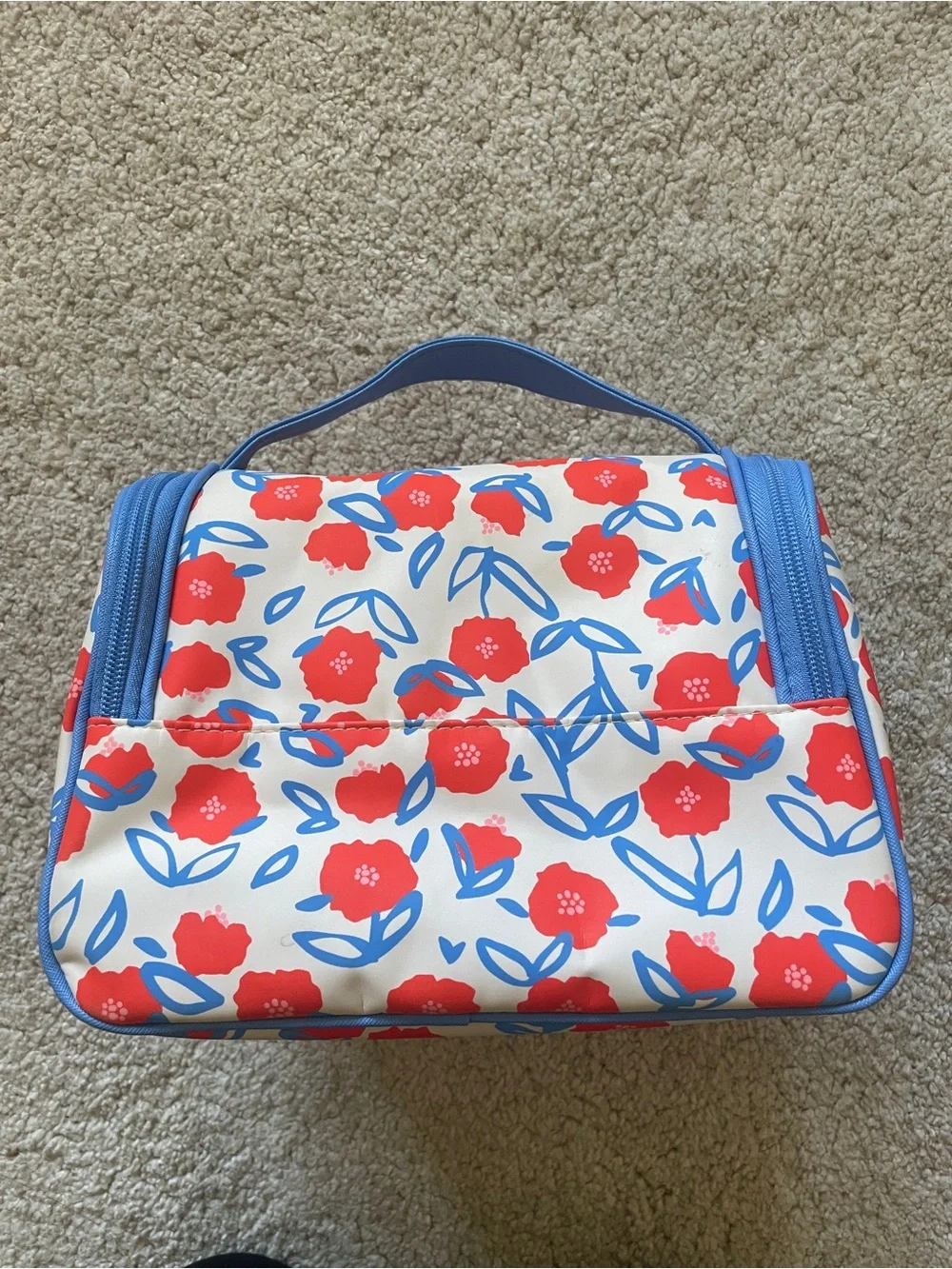 TENDER LOVE + CARRY Cosmetic Travel Bagd Floral Poppy Print